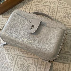 Authentic Kate Spade Rectangle Grayish/White Chain/Adjustable Cross Body